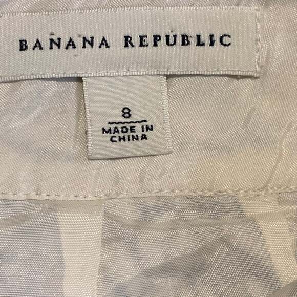 BANANA REPUBLIC Black and White Geometric Woven Pencil Skirt, Size S - Picture 5 of 9